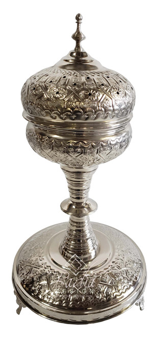 Tall Silver Incense Burner - HD004