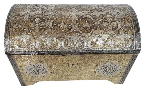 Hand Carved Brass Trunk - BR-T001