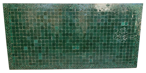 Large 80" L x 40" W Solid Green Rectangular Tile Table Top - MT771
