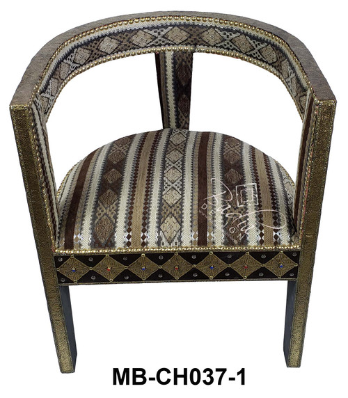 Metal and Bone Chair with Fabric Seating- MB-CH037