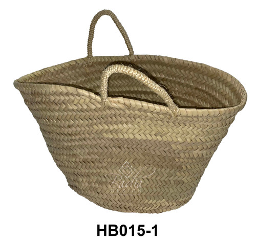 Natural Color Handwoven Straw Handbag - HB015