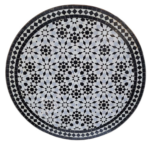 32 Inch Multi-Color Intricately Designed Mosaic Tile Table Top - MTR345