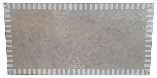 80" x 40" Large Beige Rectangular Tile Table Top - MT789