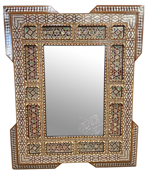 Syrian Mother of Pearl Inlay Mirror - M-MOP049 Syrian Mother of Pearl Inlay Mirror - M-MOP049