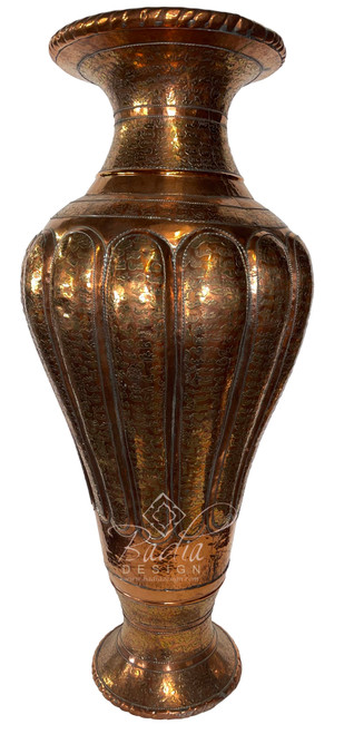 Tall Hand Designed Copper Vase - VA101 Tall Hand Designed Copper Vase - VA101