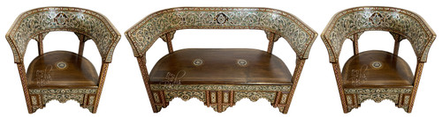 Mother of Pearl Inlay Chair and Bench - MOP-CH029