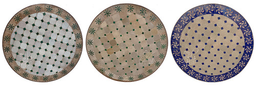 24 Inch Round Mosaic Tile Table Top - MTR519