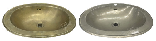 Oval Shaped Brass and Silver Sinks - MS032