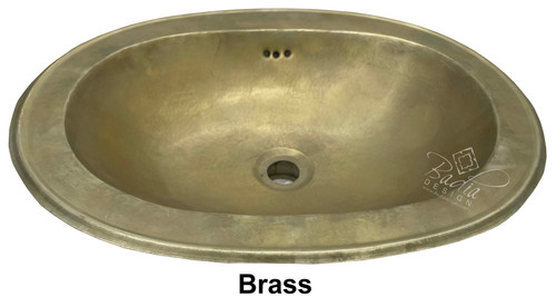 Oval Shaped Brass and Silver Sinks - MS032