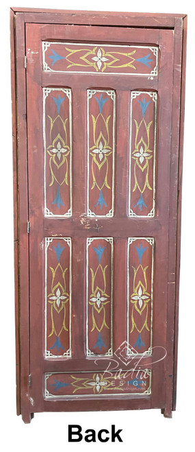 Vintage Multi-Color Hand Painted Wooden Door - HPD024