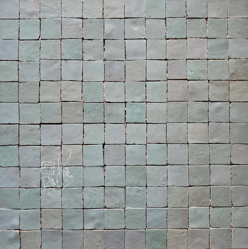 Multi-Shade Light Green Glazed Zellige Tile - TM136