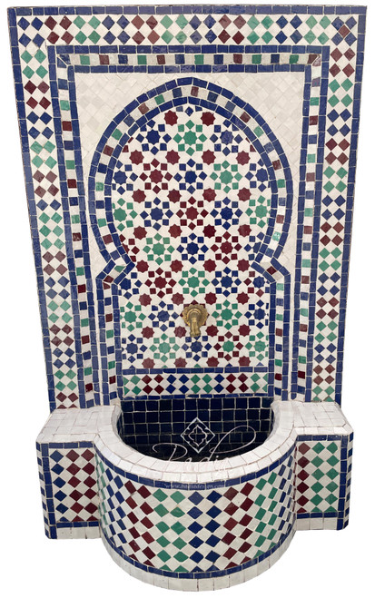 Multi-Color Mosaic Tile Water Fountain - MF797