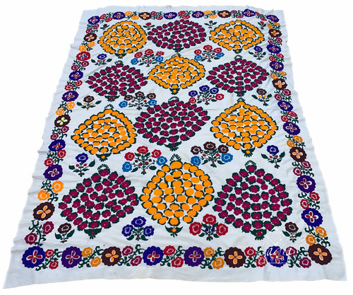 Colorful Suzani Fabric Quilt  - SUZQLT031