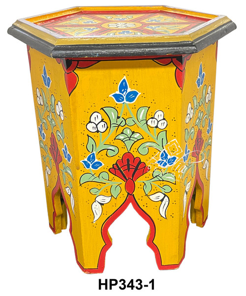 Small Colorful Hand Painted Side Tables - HP343