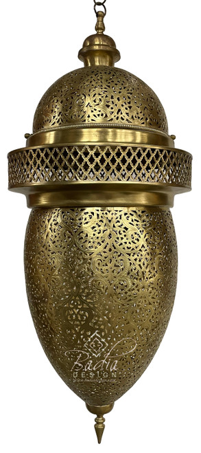 Moroccan Brass Chandelier with Intricate Designs - CH332