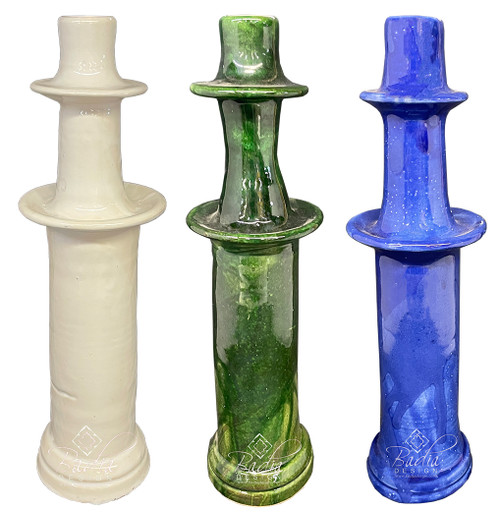 Solid Color Hand Painted Ceramic Candle Holders - CER121