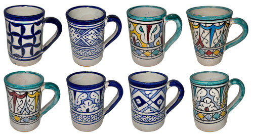 Hand Painted Multi-Color Ceramic Cups - CER131