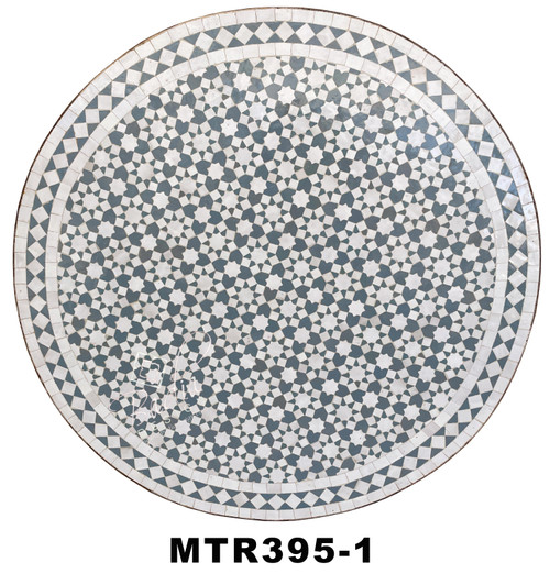 32 Inch Multi-Color Intricately Designed Tile Table Top - MTR395