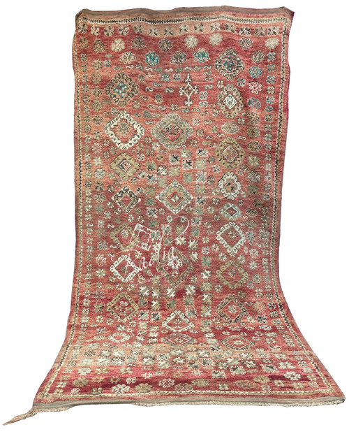 Red Vintage Handmade Moroccan Rug - R031