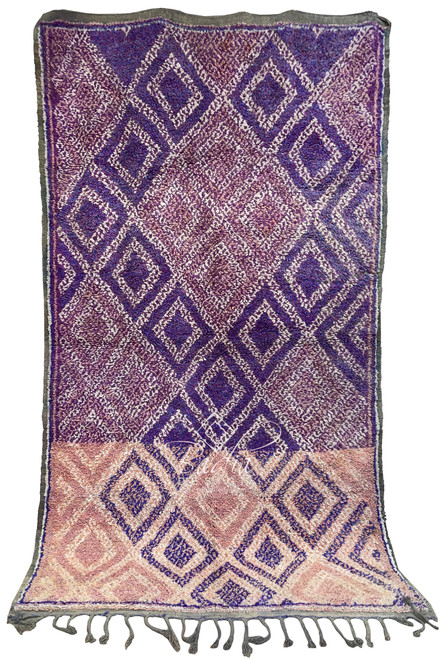 Two Tone Purple Multi-Color Moroccan Berber Rug - R046
