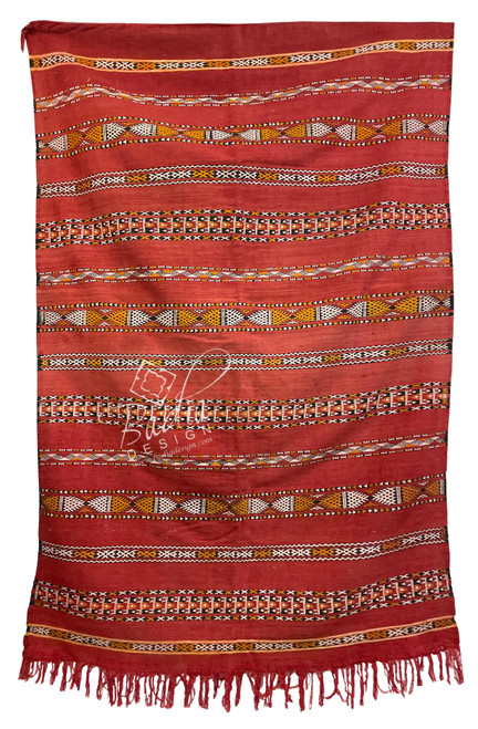 Red Multi-Color Authentic Moroccan Kilim Rug - R0228