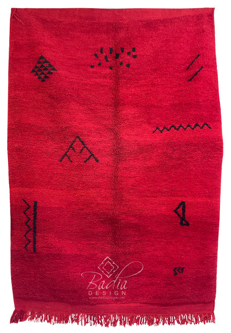 Small Moroccan Red Tribal Rug - R0312