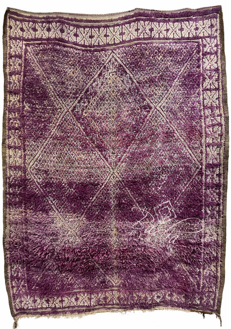 Moroccan Purple Vintage Hand Woven Rug - R0138