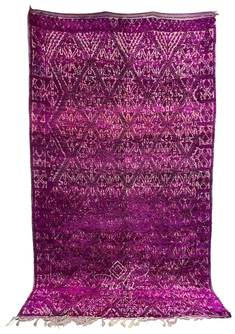 Moroccan Purple Vintage Hand Woven Rug - R0141