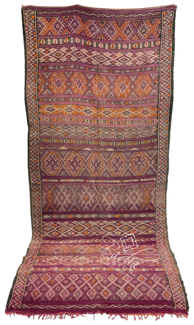 Moroccan Vintage Multi-Color Hand Woven Rug - R0258