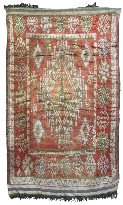 Vintage Multi-Color Moroccan Handmade Tribal Area Rug - R0289