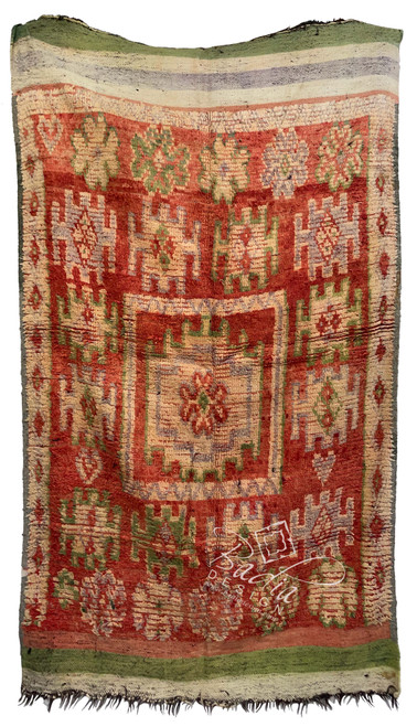 Vintage Multi-Color Moroccan Handmade Tribal Area Rug - R0291