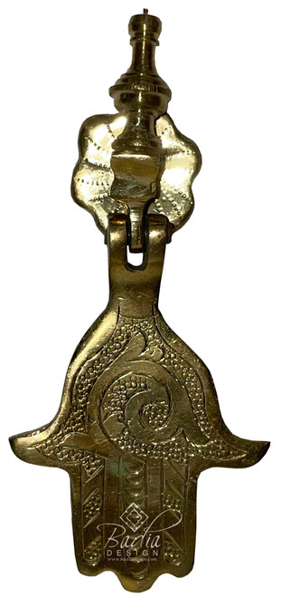 Small Khamsa Hand of Fatima Brass Door Knocker - HD325