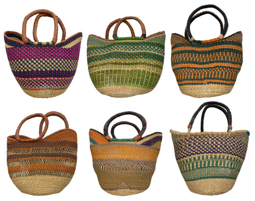 African Handwoven Straw Bags - HB041