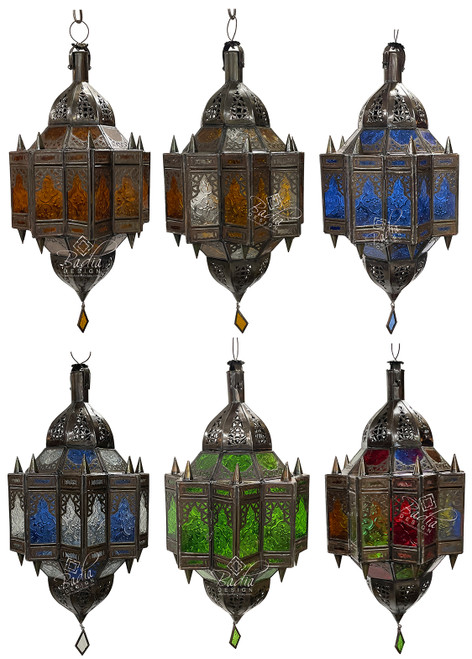 Multi-Color Hanging Glass Lanterns - LIG497