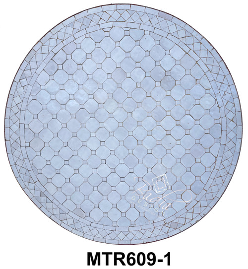 36 Inch Round Moroccan Tile Table Top - MTR609