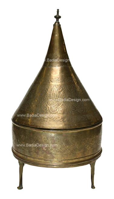 Large Vintage Brass Tajine - HD025