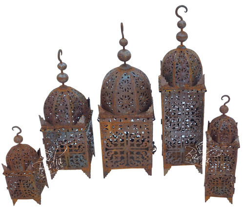 Kasbah Rustic Iron Floor Lanterns - LIG539