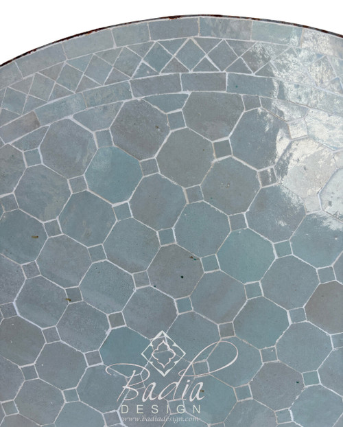 36 Inch Gray Tile Table Top - MTR682