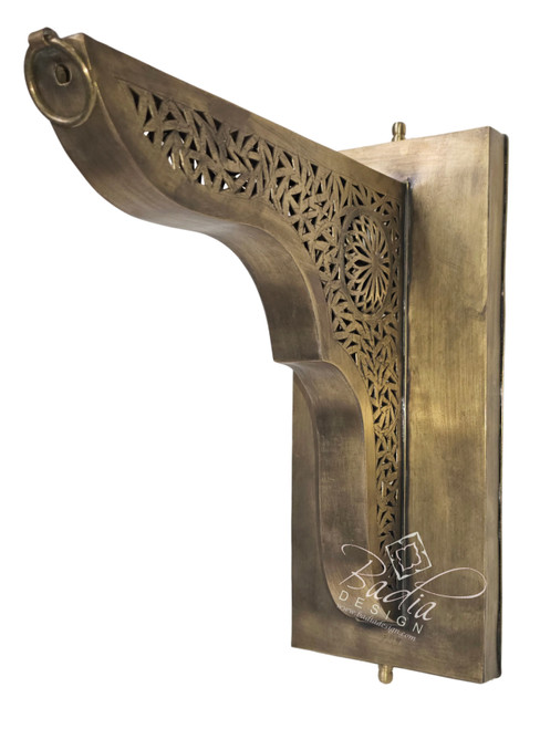 Moroccan Intricately Designed Brass Wall Bracket - WL287