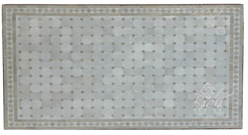 48" x 32" Rectangular Beige and White Tile Table Top - MT846 48" x 32" Rectangular Beige and White Tile Table Top - MT846