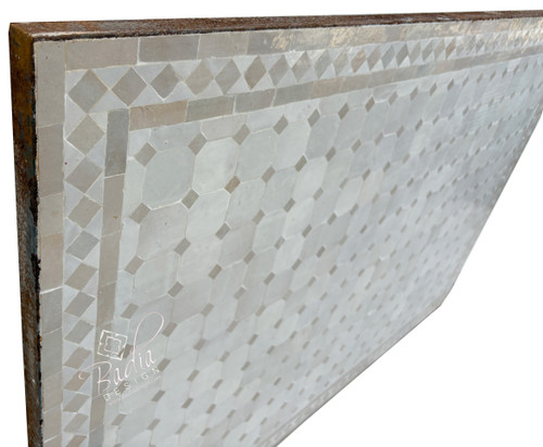 48" x 32" Rectangular Beige and White Tile Table Top - MT846 48" x 32" Rectangular Beige and White Tile Table Top - MT846