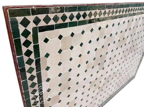 48" x 32" Rectangular Green and Beige Tile Table Top - MT847 48" x 32" Rectangular Green and Beige Tile Table Top - MT847