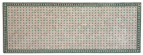 95" x 40" Large Green and Beige Rectangular Shaped Tile Table Top - MT852 95" x 40" Large Green and Beige Rectangular Shaped Tile Table Top - MT852