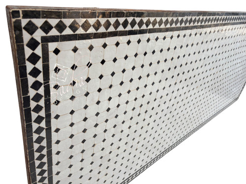 95" x 40" Large Brown and Off-White Rectangular Shaped Tile Table Top - MT853 95" x 40" Large Brown and Off-White Rectangular Shaped Tile Table Top - MT853