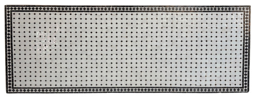 95" x 40" Large Brown and Off-White Rectangular Shaped Tile Table Top - MT853 95" x 40" Large Brown and Off-White Rectangular Shaped Tile Table Top - MT853