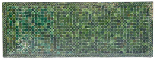 95" x 40" Moroccan Green Tile Table with Natural Shade Variations - MT855 95" x 40" Moroccan Green Tile Table with Natural Shade Variations - MT855