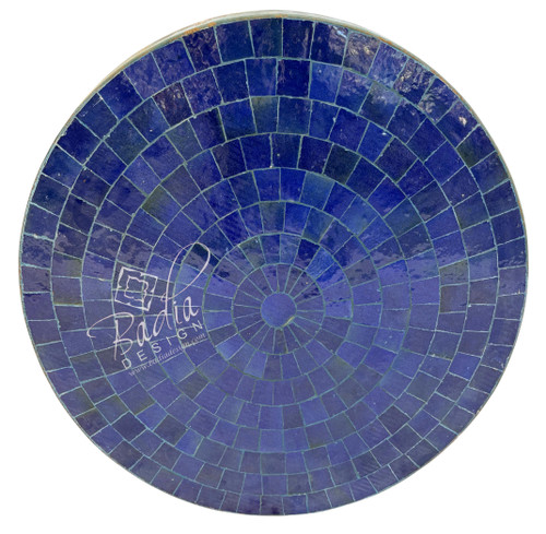 24 Inch Round Cobalt Blue Tile Table Top - MTR693 24 Inch Round Cobalt Blue Tile Table Top - MTR693