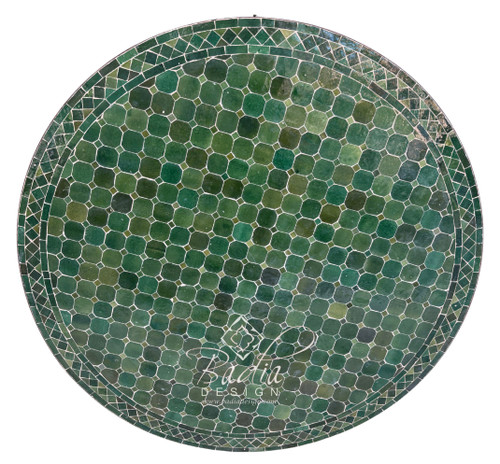 48 Inch Green Mosaic Tile Table Top - MTR707 48 Inch Green Mosaic Tile Table Top - MTR707