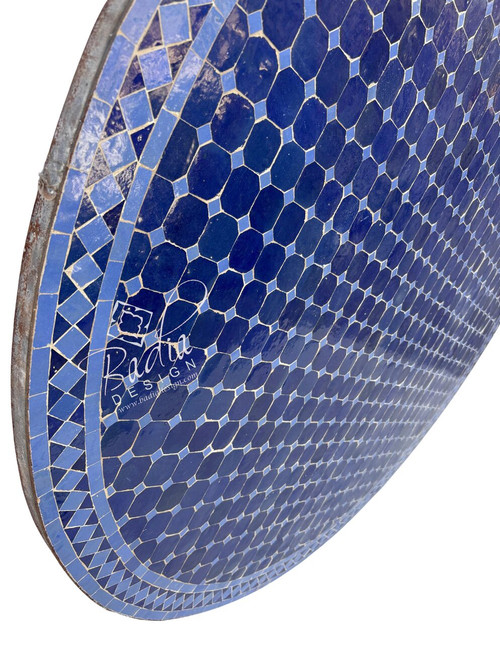 60 Inch Blue Moroccan Mosaic Tile Table Top - MTR708 60 Inch Blue Moroccan Mosaic Tile Table Top - MTR708