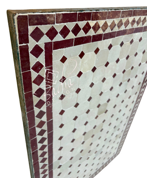 24" x 36" Rectangular Brick Red and Beige Tile Table Top - MT858 24" x 36" Rectangular Brick Red and Beige Tile Table Top - MT858